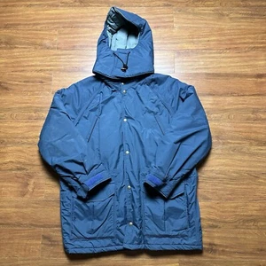 Vtg L.L. Bean Maine Wardens Parka L Gore Tex Thinsulate Blue Hooded Coat USA - Picture 1 of 13