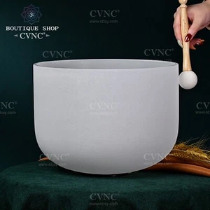 432Hz 14" C Root Chakra Crystal Singing Bowl Sound Healing Bath Reiki - Picture 1 of 2