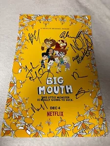 Póster autografiado firmado por Big Mouth Cast 11x17 prueba Mulaney Kind Armisen Kroll - Imagen 1 de 11