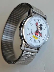 Vintage - BRADLEY TIME Division MICKEY MOUSE MECHANICAL WALT DISNEY WATCH - Picture 1 of 8