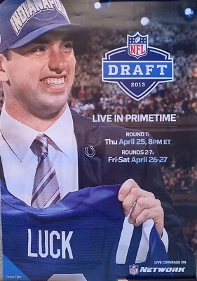 Póster del draft de Andrew Luck Indianapolis Colts 2013 de la NFL. Foto 1 de 4