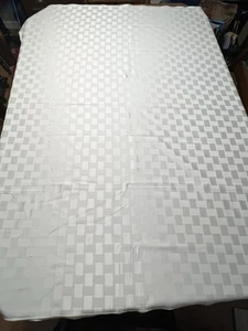 Vintage White Linen Tablecloth 96x59 - Picture 1 of 4