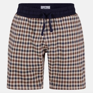 Aquascutum Active Club Check Shorts Navy BNWT L Large RRP £105 Casuals - Picture 1 of 10