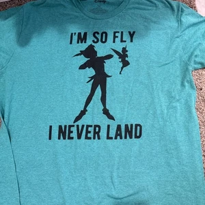 Disney Peter Pan T-Shirt I’m so fly I never land grün 2XL - Bild 1 von 4