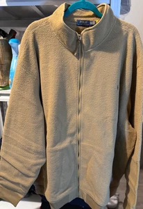 Polo Ralph Lauren Men's Brushed Fleece Jacket BEIGE SZ 4XLT NWT - Picture 1 of 6