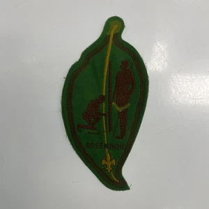 RETRO BOY SCOUTS CUBS VENTURER BADGE PATCH JUNK Sew Essendon Gum leaf District D - Imagen 1 de 3