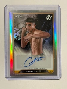 2024 Topps Chrome Boxing Grant Flores Rifrattore Auto CBA-GFS - Foto 1 di 2