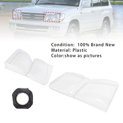 Left+Right Front Headlight Clear Lens For Lexus LX470 1998-2007 - Imagem 1 de 4