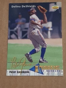 Tarjeta de béisbol 1992 Delino Deshields Uper Deck Inside the Numbers #454 exposiciones - Imagen 1 de 3