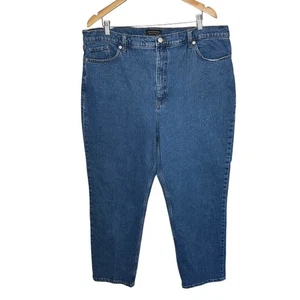 Pantalones de mezclilla rectos de tiro alto Banana Republic Plus 20 40x30 lavado medio - Imagen 1 de 11