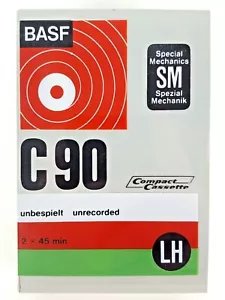 BASF C90 LH SM unbespielt noch foliert - Made in Germany, Vintage NOS 1971-73 - Bild 1 von 5