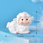 White Sheep Animal Resin Ornaments - Crafting Figures Gardening Ornaments 1pcs