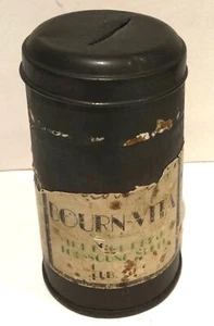 Rare Antique Cadbury's Bournvita 1/4lb Metal Tin 10.5cm high 6cm diameter - Picture 1 of 5