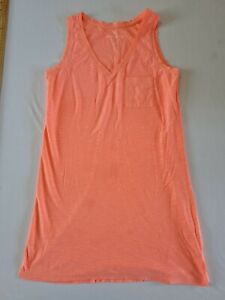 Ladies Beach Cover Up F&F Size 10 Neon Pink V Neck 7636