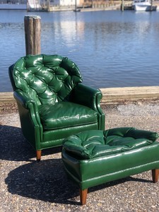 eames brown leather office chair