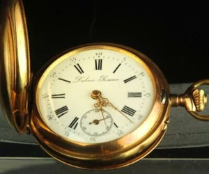 Dubois-Peseux Full Hunter Savonnette Anhänger Tasche 14K Pin Set Gold Uhr 18XXs - Bild 1 von 12