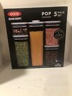 Brand New OXO Good Grips 5-pc. Pop Container Set push button airtight seal
