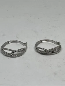 Sterling Silber Creolen klein neu Vintage - Bild 1 von 4