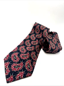 Corbata larga de colección Giorgio Armani corbata azul rojo 100 % seda Itly 3-3/8" x 60-1/2" - Imagen 1 de 7