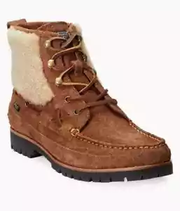 Polo Ralph Lauren Polo Country Suede Faux Shearling Ranger Mid Ankle Boots SZ 11 - Picture 1 of 5