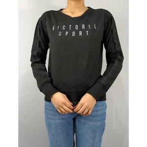 Victoria Sport light ruffle black long sleeve sweater - Picture 1 of 7