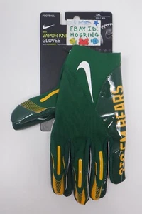 Nike Vapor Knit 4.0 Baylor Bears Gloves Green Team Issue Men's - 3XL READ - Picture 1 of 18