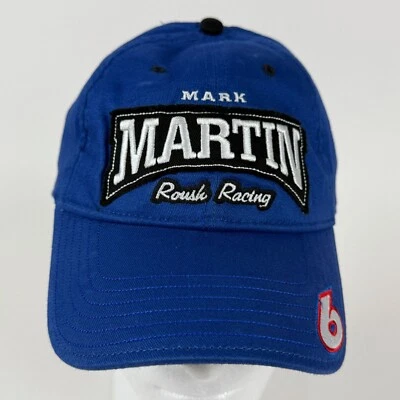 Gorra de colección NASCAR Mark Martin #6 Logo Roush Racing Sombrero Azul Gorra de pelota ajustable Foto 1 de 4