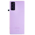 Back Glass With Camera Lens For Samsung Galaxy S20 Fe Cloud Lavender Service