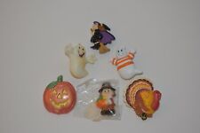 Vtg Pin Lot Hallmark Russ Witch Ghost Turkey Thanksgiving Halloween Pumpkin