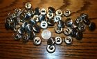 50 VINTAGE SHANK BUTTONS SILVER     (105