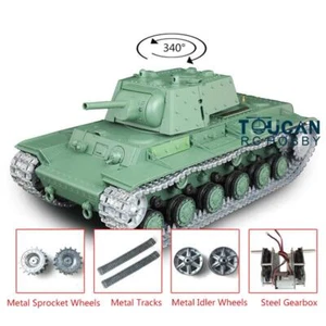 Caja de cambios metálica tanque 2.4G Henglong escala 1/16 7.0 mejorado soviético KV-1 3878 RTR RC - Imagen 1 de 7