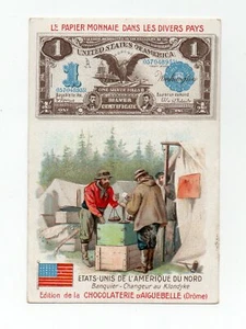 Chromo. The Paper Coin Dans Les Various Country. United States - Picture 1 of 2