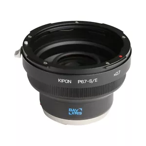 KIPON 0,7x Adapter Focal Reducer Put Pentax 67 Lens on Sony E Mount Camera - Bild 1 von 5