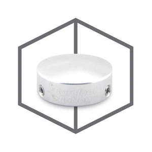 BAREFOOT BUTTONS V1 BIG BORE SKIRTLESS Button SILVER For Larger 3PDT Switches - Picture 1 of 3