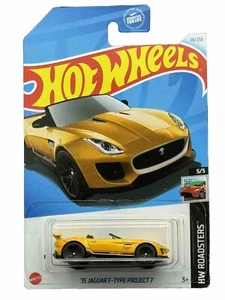 Hot Wheels 2024 HW Roadster 5/5 Yellow '15 Jaguar F-Type Project 7 - Picture 1 of 6