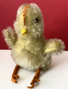 Vintage 1950er Jahre Frühe Steiff Mohair sitzende Baby Ente Küken Entlein 4 1/4"" groß - Bild 1 von 13