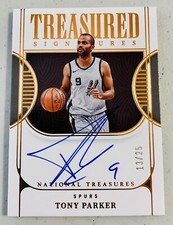 Tony Parker 13/25 Auto 2022-23 Panini National Treasures Basketball Card