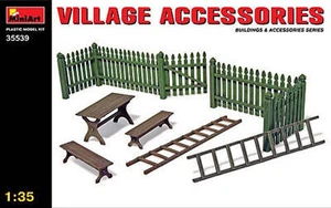 Miniart 1/35 Miniart Village Accessories: Fences Table Benches Ladders - Picture 1 of 1