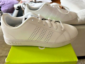 Adidas Advantage Women's Athletic Tennis Shoe White Sneaker Trainer Sz 6 NIB