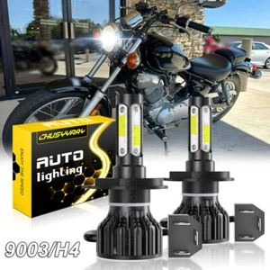 2PCS H4 LED Headlight Bulbs Kit Hi/Lo Beam For 2021 2022 2023 Yamaha V STAR 250 - Picture 1 of 14
