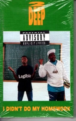 NEW 2 Deep I Didn't Do My Homework 1990 Cassette Tape Single Rap Hiphop - Image 1 of 2