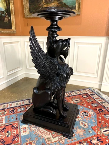RJ HORNER EBONIZED RARE WINGED GRIFFIN PEDESTAL Cover