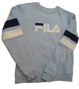 Vintage Fila Large Logo Blue Sweatshirt Shirt. Long-Sleeved. Size Small S - Picture 1 of 6
