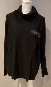 Nuevo Suéter NY & Company Cuello Alto Capucha Negro XS - Imagen 1 de 5