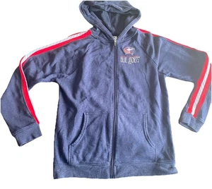 Columbus Chaquetas Azules Juveniles L Cremallera Completa Sudadera con Capucha Azul NHL Hockey Usada en Excelente Condición - Imagen 1 de 6