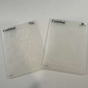 Provo Craft Cuttlebug HAUNTED Mansion & Spider Embossing Folders 2 Retired - Picture 1 of 3