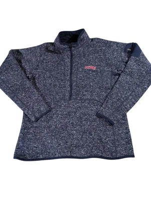 Detroit Pistons Sweater Mens Large Blue NBA Basketball Quarter Zip Pullover - Image 1 of 4