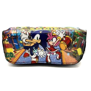 SONIC & AMY Sonic the Hedgehog Pencil Case (Sonikku Video Games Bag Wallet) - Picture 1 of 3