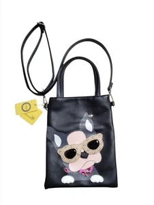 French Bulldog Smartphone Shoulder Bag Black - Picture 1 of 4