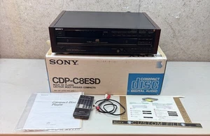 Reproductor de CD de disco compacto SONY CDP-C8ESD grano de madera como está para reparación de piezas con caja - Imagen 1 de 14